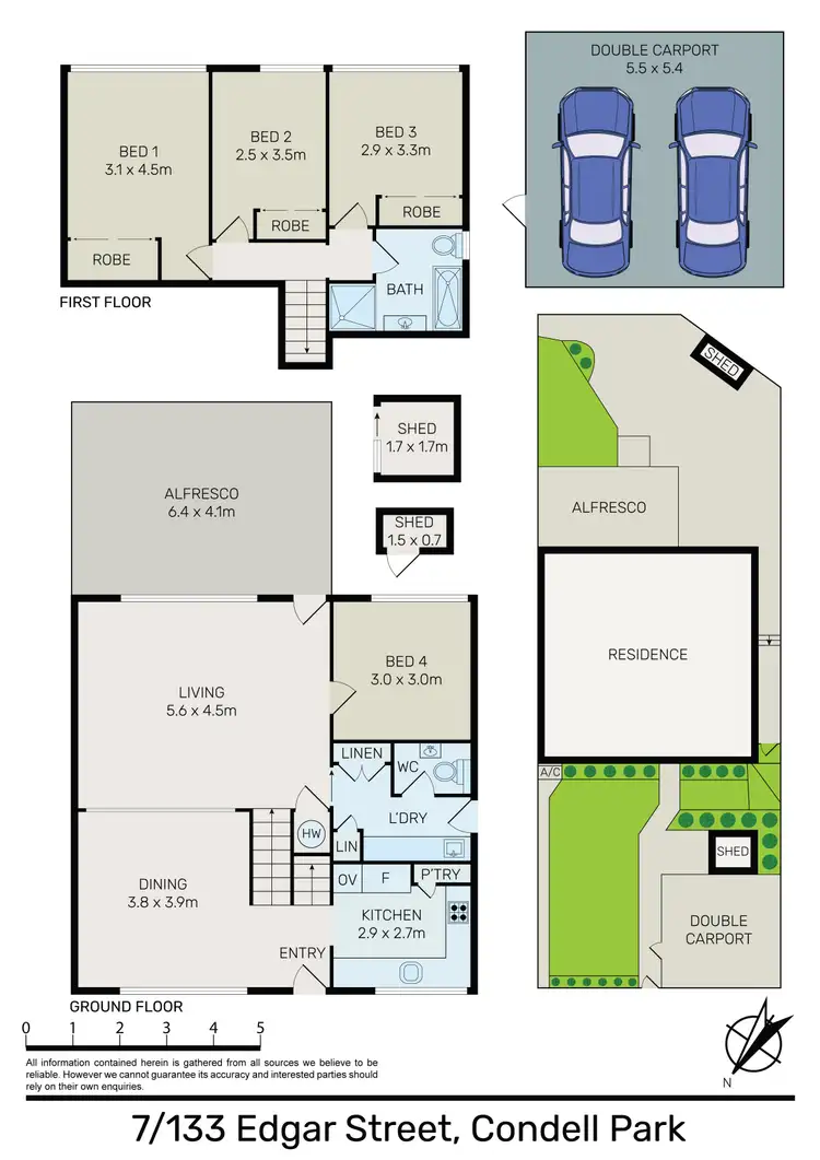 Floorplan of Homely townhouse listing, 7/133 Edgar Street, Condell Park NSW 2200