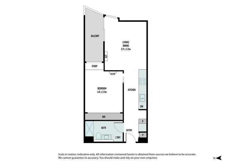 Floorplan of Homely apartment listing, 712/1 Lygon Street, Brunswick VIC 3056