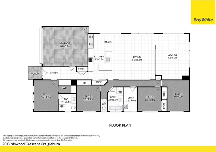 Floorplan of Homely house listing, 20 Birdswood Crescent, Craigieburn VIC 3064