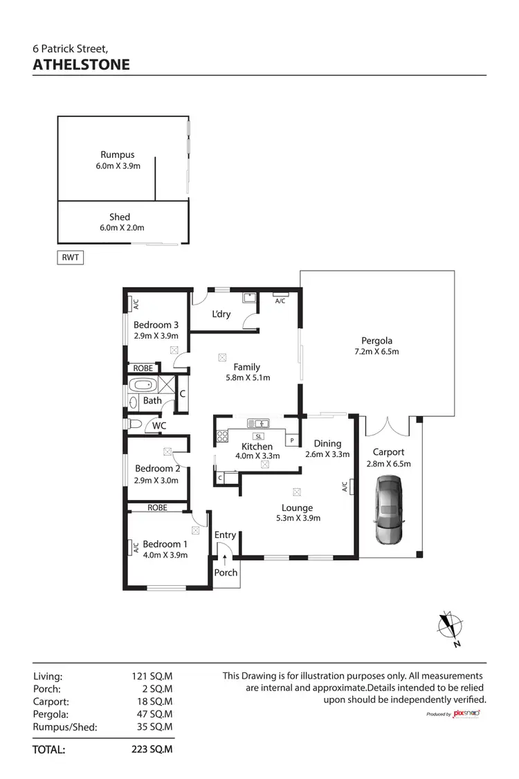 Floorplan of Homely house listing, 6 Patrick Street, Athelstone SA 5076