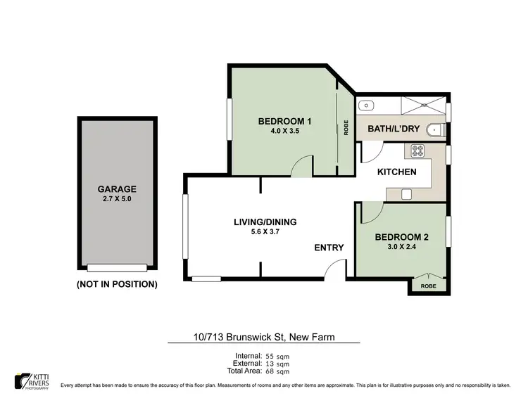 Floorplan of Homely apartment listing, 10/713 Brunswick Street, New Farm QLD 4005