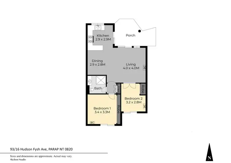 Floorplan of Homely unit listing, 93/16 Hudson Fysh Avenue, Parap NT 820