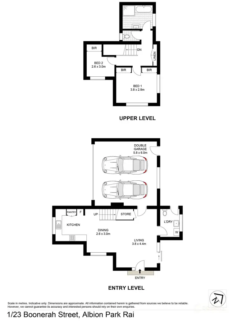 Floorplan of Homely townhouse listing, 1/23 Boonerah Street, Albion Park Rail NSW 2527