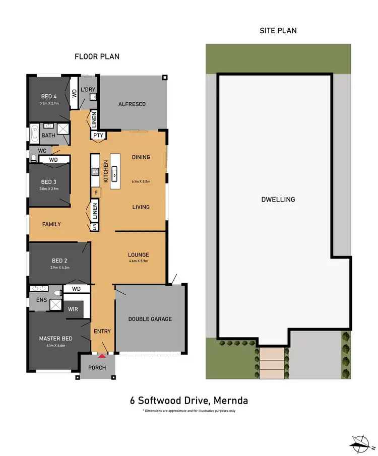 Floorplan of Homely house listing, 6 Softwood Drive, Mernda VIC 3754