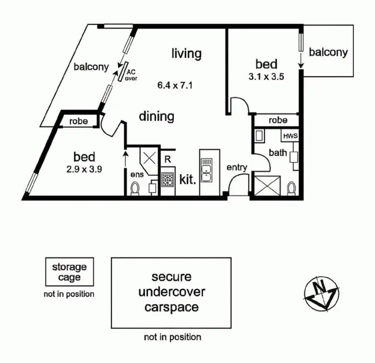 Floorplan of Homely apartment listing, 3/293-297 Plenty Road, Preston VIC 3072