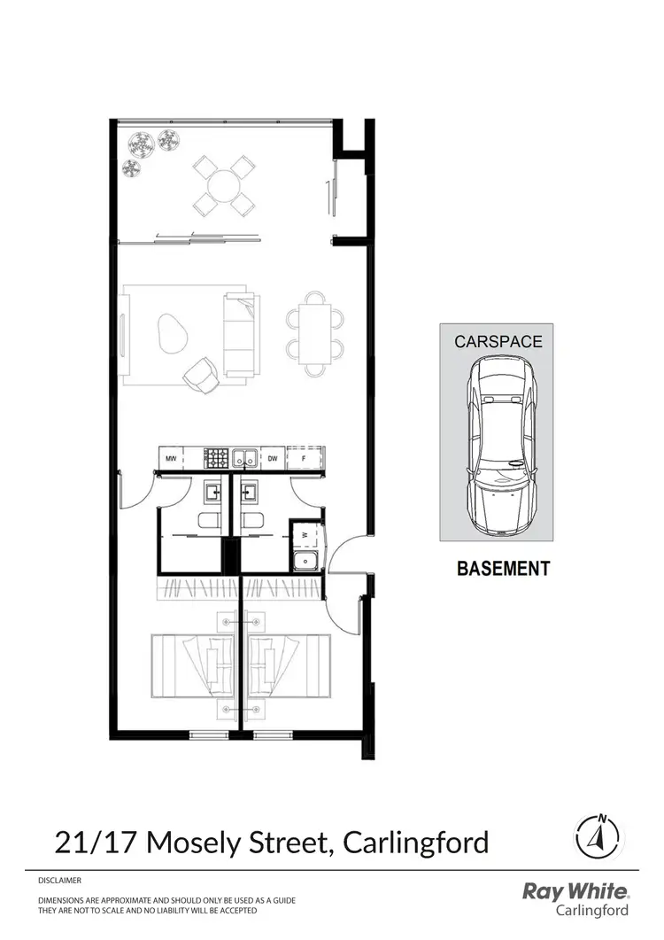 Floorplan of Homely apartment listing, 21/17 Moseley Street, Carlingford NSW 2118