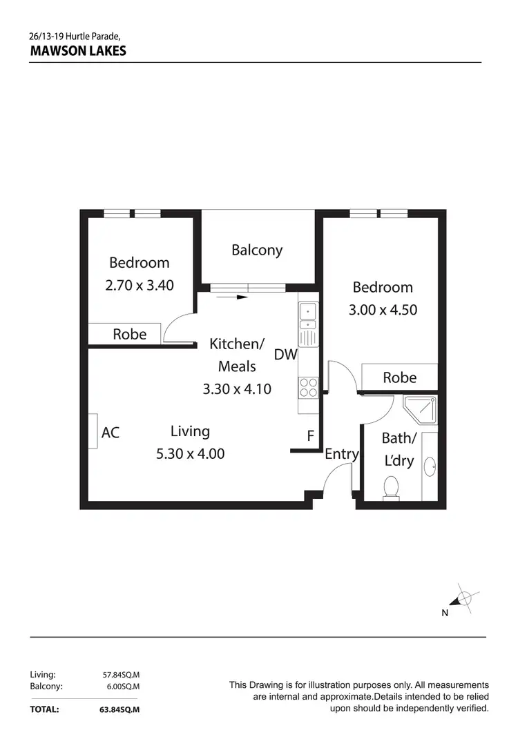 Floorplan of Homely house listing, 26/13 Hurtle Parade, Mawson Lakes SA 5095