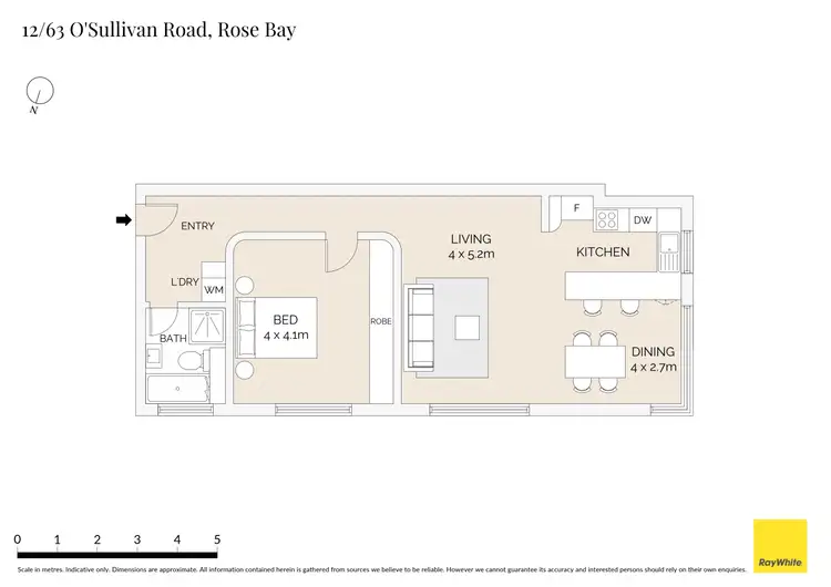 Floorplan of Homely apartment listing, 12/63 O'Sullivan Road, Rose Bay NSW 2029