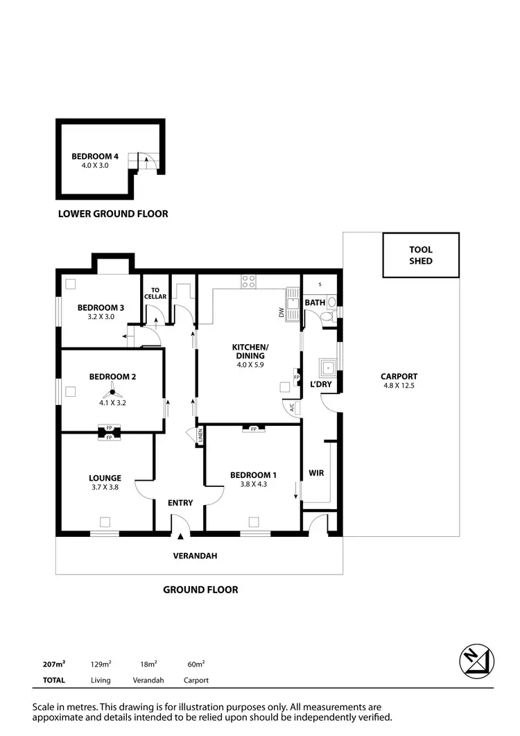 Floorplan of Homely house listing, 121C Long Street, Queenstown SA 5014