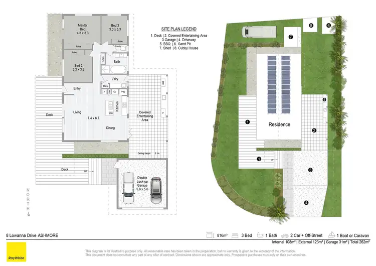Floorplan of Homely house listing, 8 Lowanna Drive, Ashmore QLD 4214