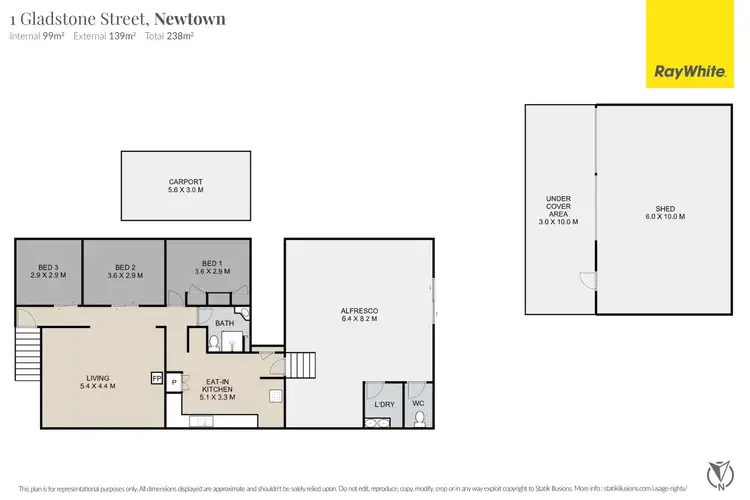 Floorplan of Homely house listing, 1 Gladstone Street, Newtown QLD 4350