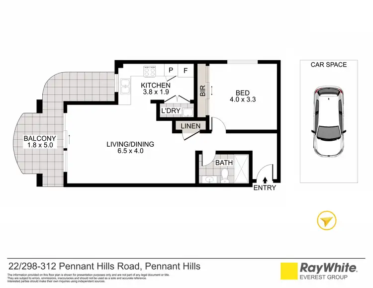 Floorplan of Homely unit listing, 22/298-312 Pennant Hills Road, Pennant Hills NSW 2120
