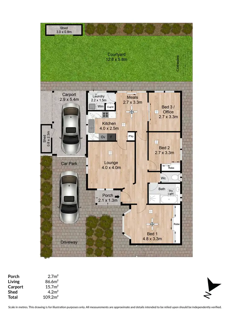 Floorplan of Homely house listing, 4/15 Hazel Terrace, Henley Beach South SA 5022