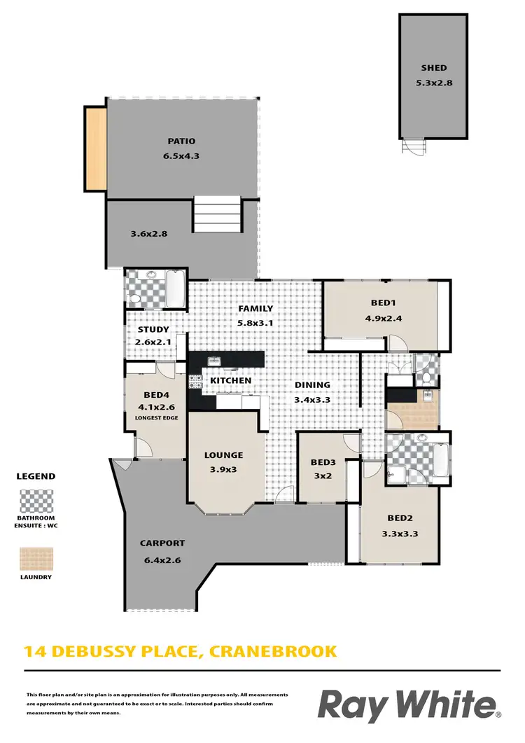 Floorplan of Homely house listing, 14 Debussy Place, Cranebrook NSW 2749