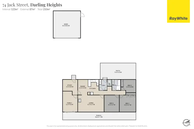 Floorplan of Homely house listing, 74 Jack Street, Darling Heights QLD 4350