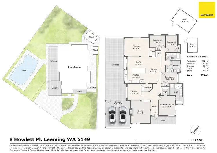 Floorplan of Homely house listing, 8 Howlett Place, Leeming WA 6149