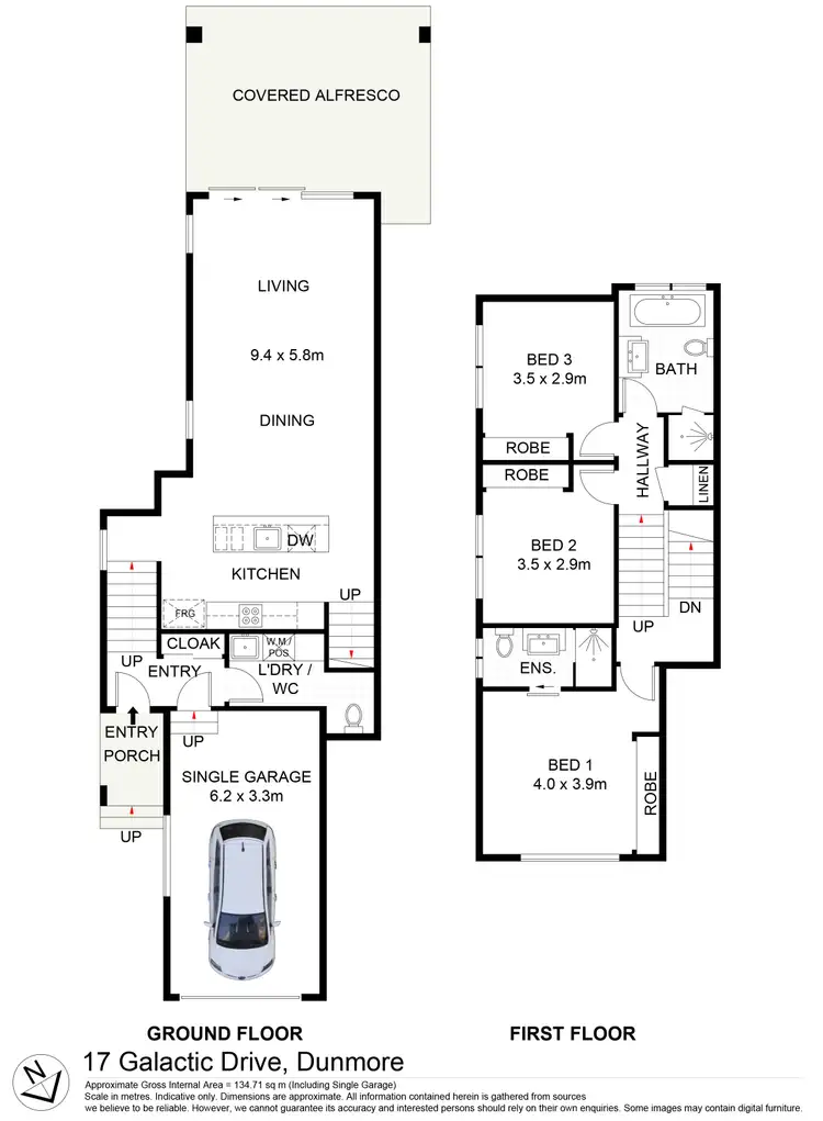 Floorplan of Homely house listing, 17 Galactic Drive, Dunmore NSW 2529