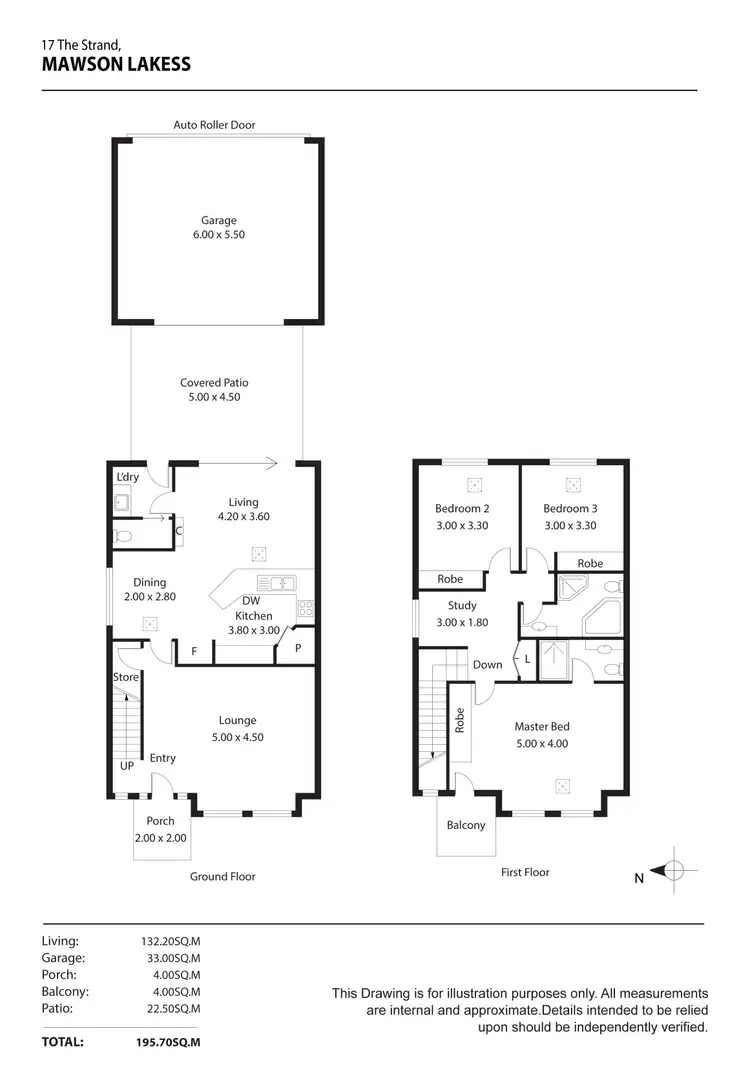 Floorplan of Homely house listing, 17 The Strand, Mawson Lakes SA 5095
