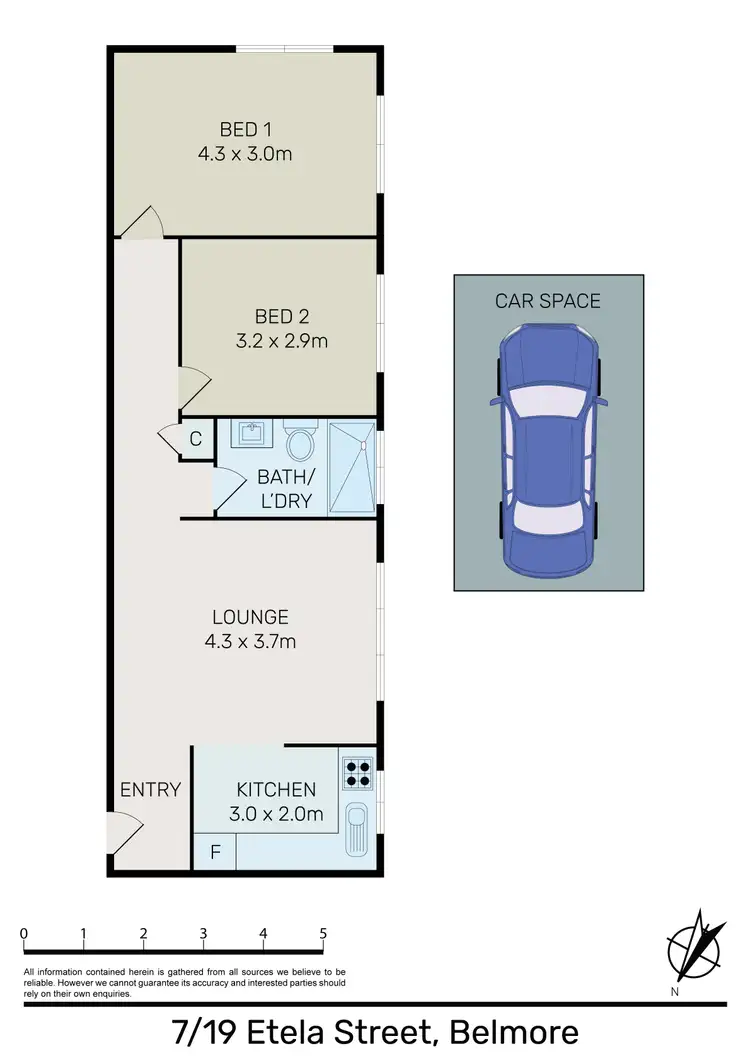 Floorplan of Homely unit listing, 7/19 Etela Street, Belmore NSW 2192
