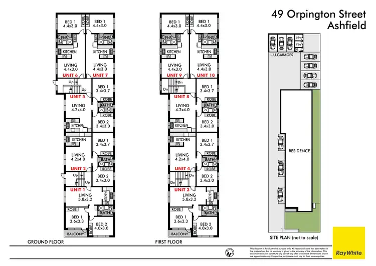 Floorplan of Homely block of units listing, 1-10/49 Orpington Street, Ashfield NSW 2131