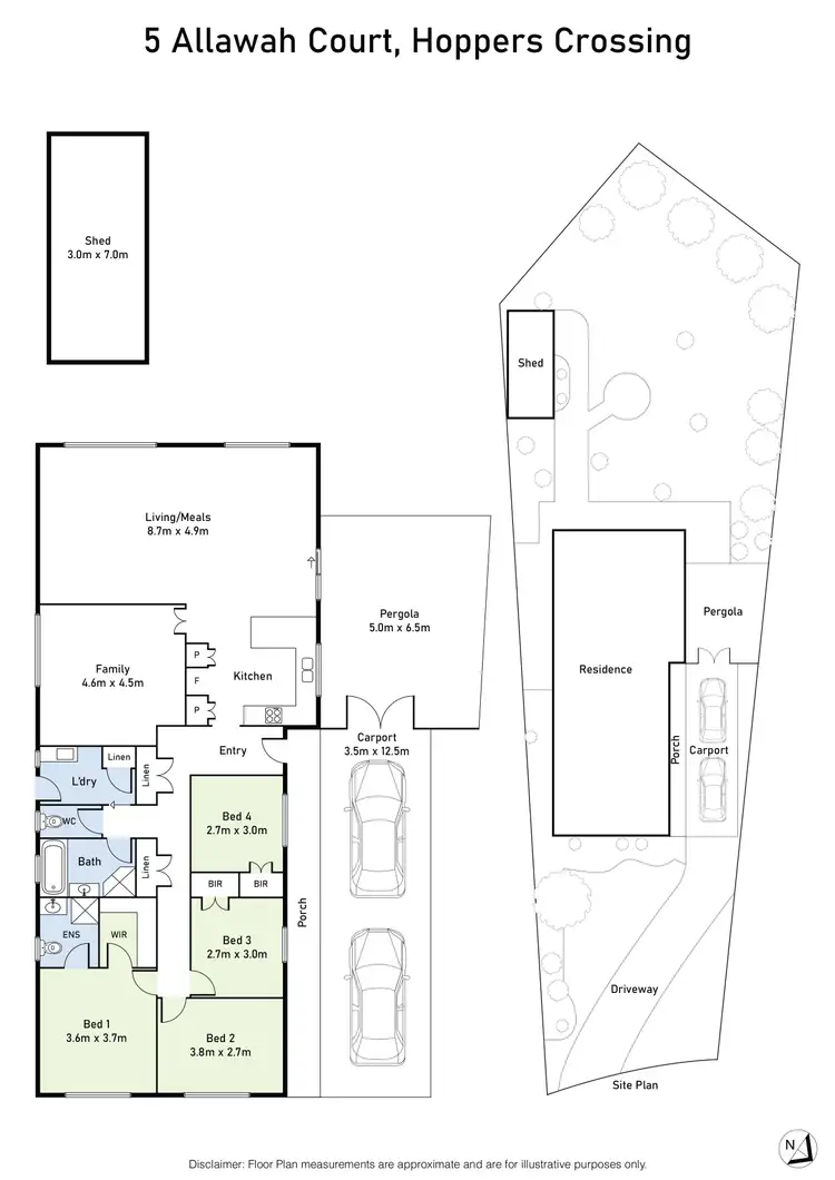 Floorplan of Homely house listing, 5 Allawah Court, Hoppers Crossing VIC 3029