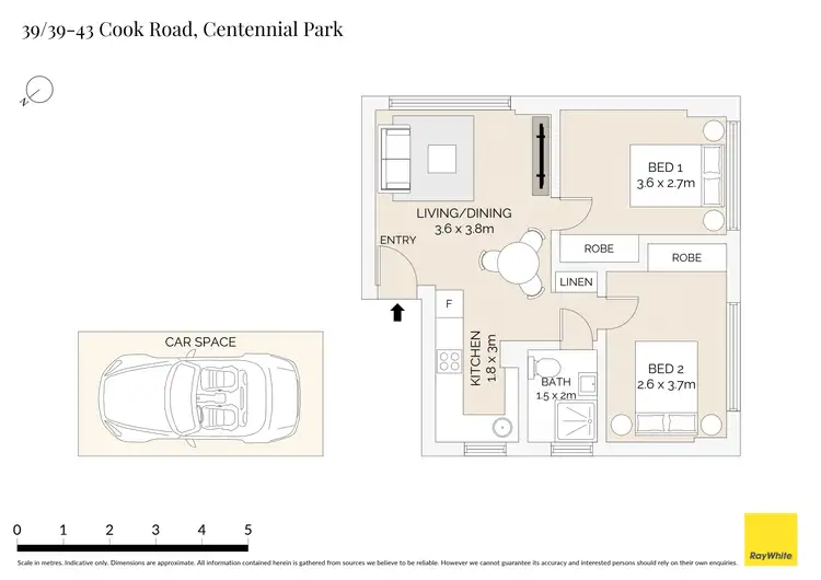 Floorplan of Homely apartment listing, 39/39-43 Cook Road, Centennial Park NSW 2021