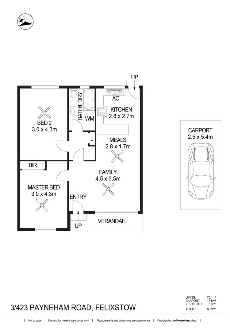 Floorplan of Homely unit listing, 3/423 Payneham Road, Felixstow SA 5070