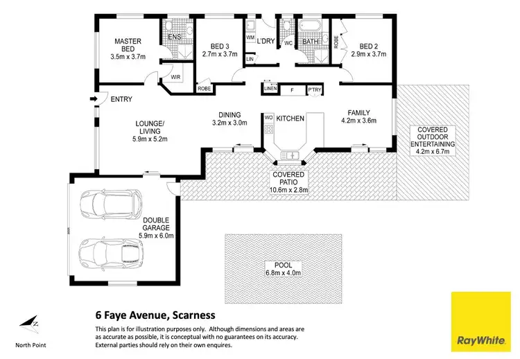 Floorplan of Homely house listing, 6 Faye Avenue, Scarness QLD 4655