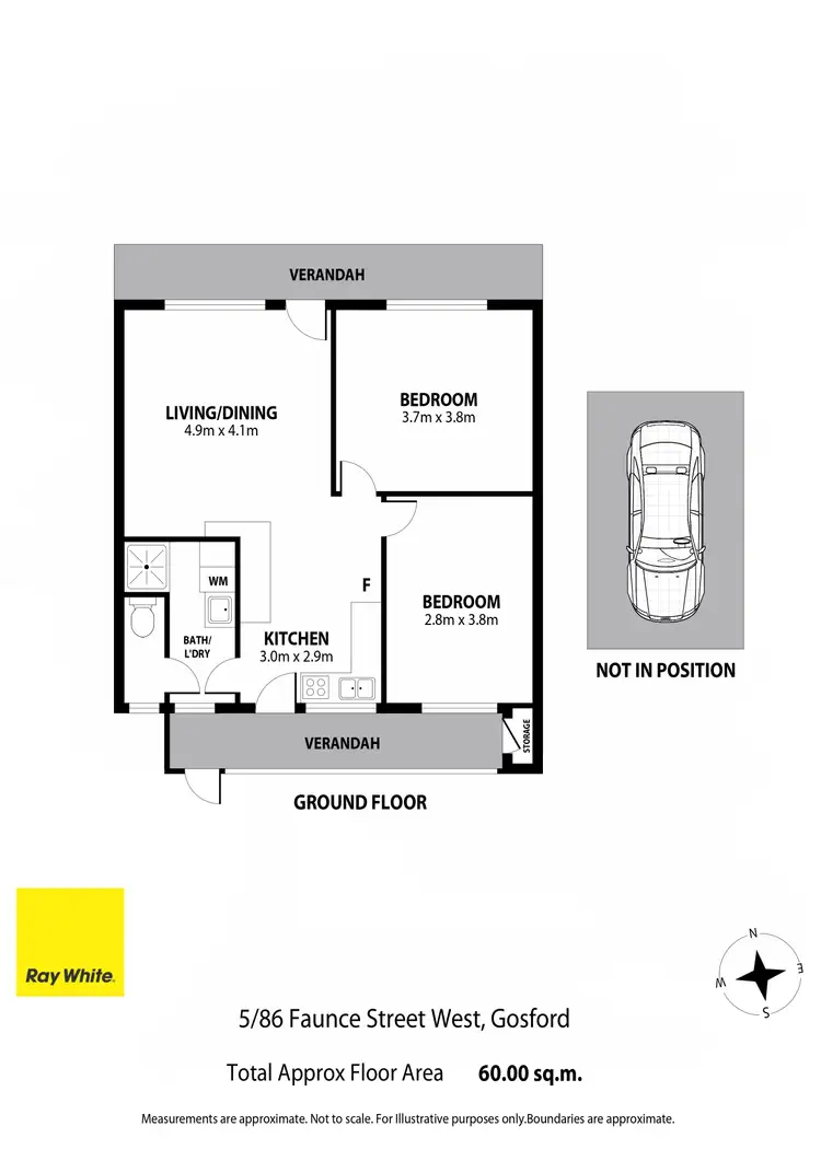 Floorplan of Homely unit listing, 5/86 Faunce Street West, Gosford NSW 2250
