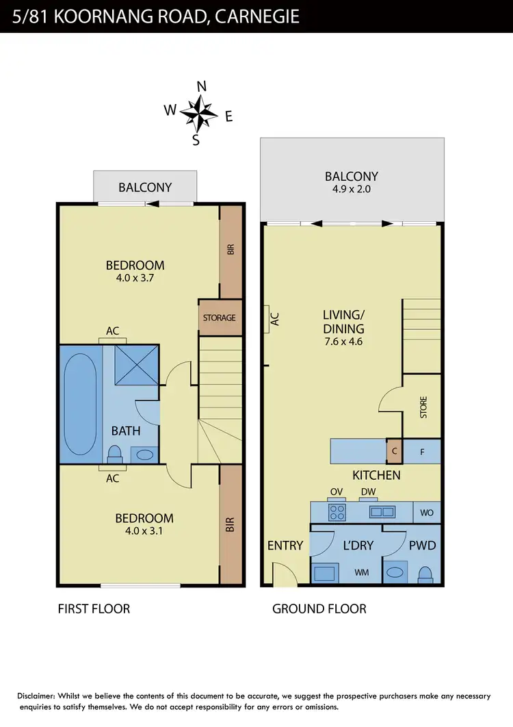 Floorplan of Homely apartment listing, 5/81 Koornang Road, Carnegie VIC 3163