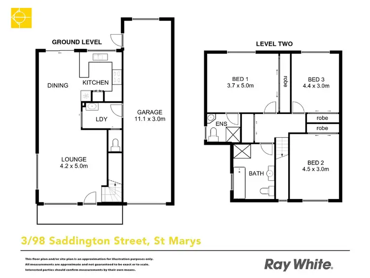 Floorplan of Homely townhouse listing, 3/98 Saddington Street, St Marys NSW 2760