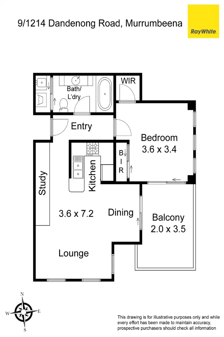 Floorplan of Homely apartment listing, 9/1214 Dandenong Road, Murrumbeena VIC 3163