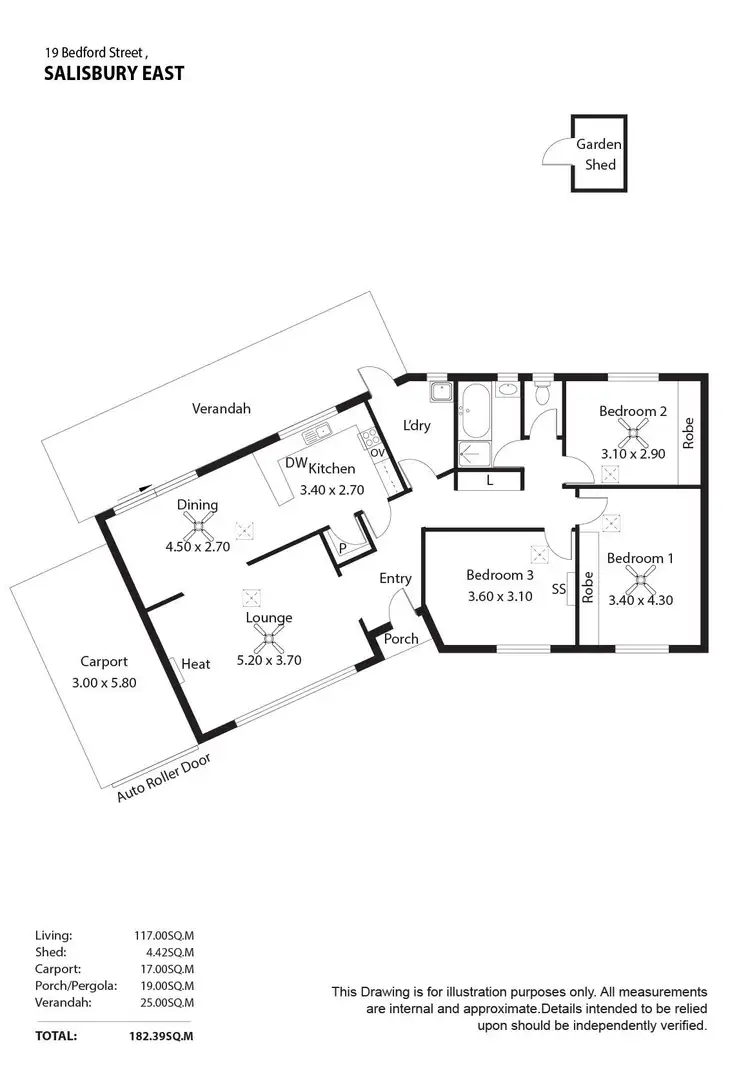 Floorplan of Homely house listing, 19 Bedford Street, Salisbury East SA 5109