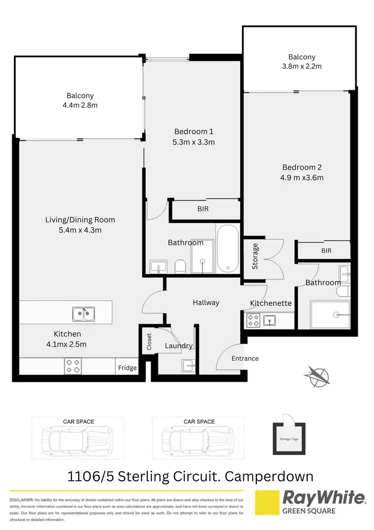Floorplan of Homely apartment listing, 1106/5 Sterling Circuit, Camperdown NSW 2050