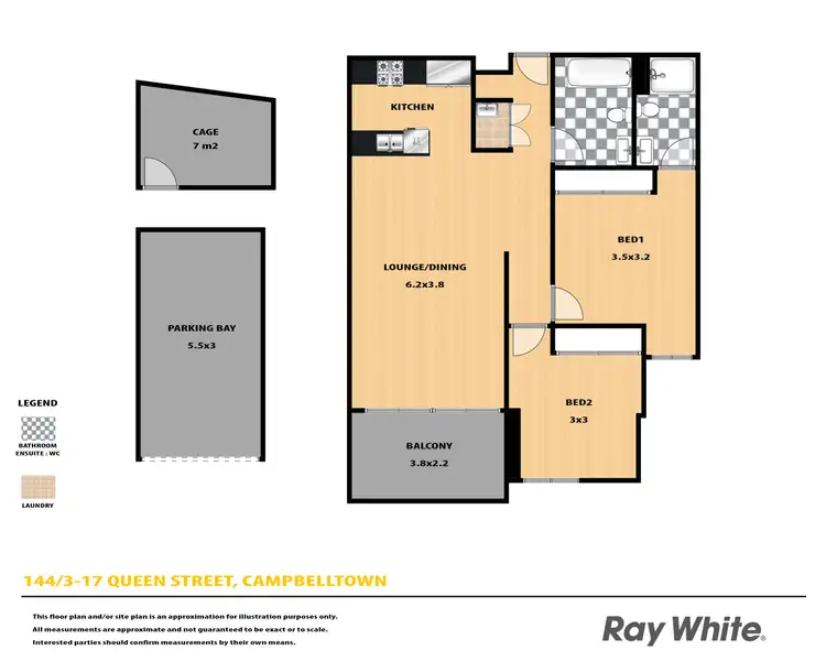 Floorplan of Homely unit listing, 144/3-17 Queen Street, Campbelltown NSW 2560