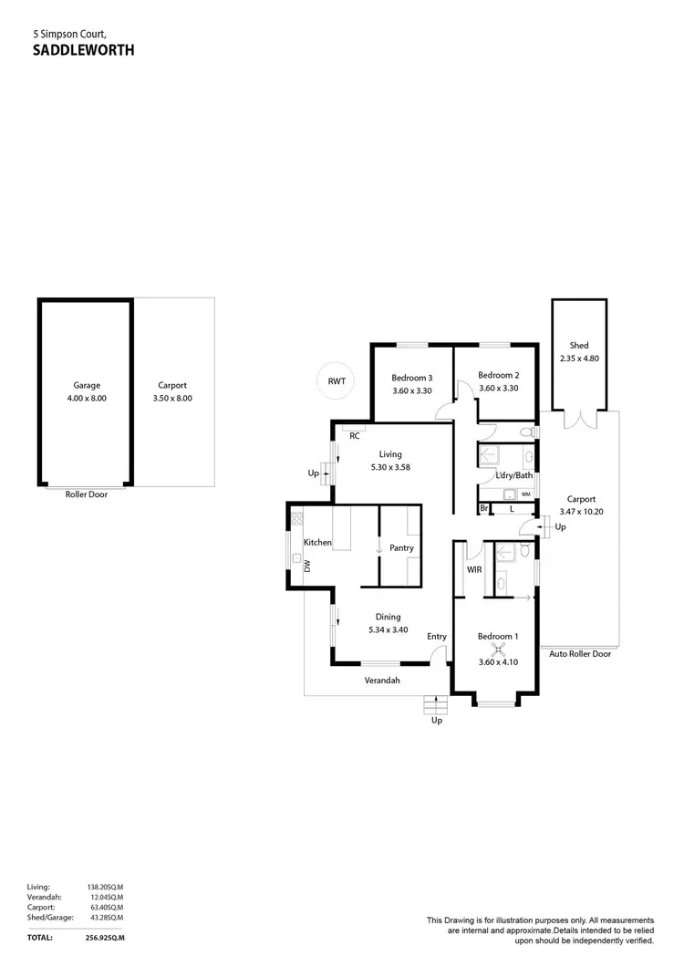 Floorplan of Homely house listing, 5 Simpson Court, Saddleworth SA 5413