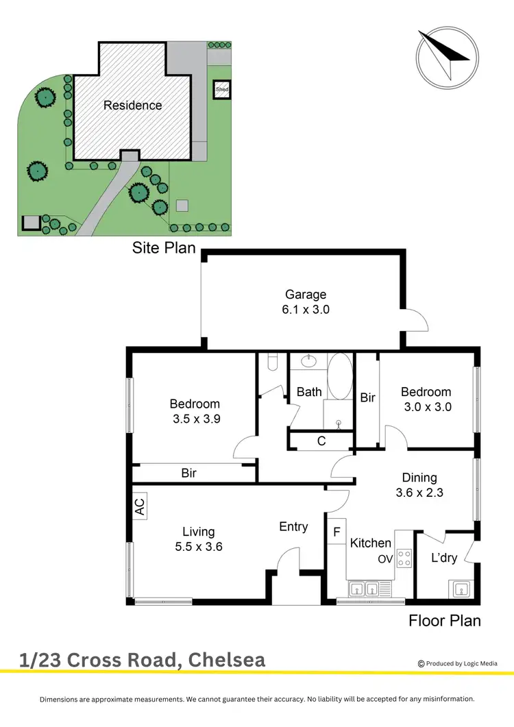 Floorplan of Homely unit listing, 1/23 Cross Road, Chelsea VIC 3196