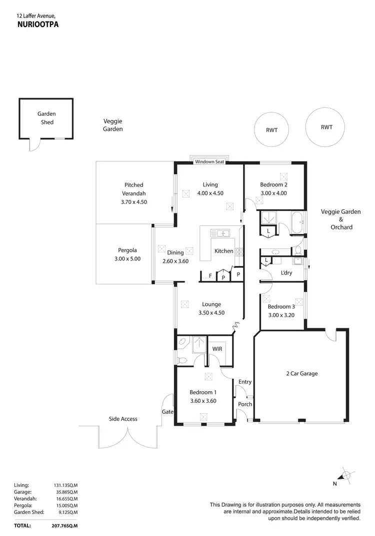 Floorplan of Homely house listing, 12 Laffer Avenue, Nuriootpa SA 5355