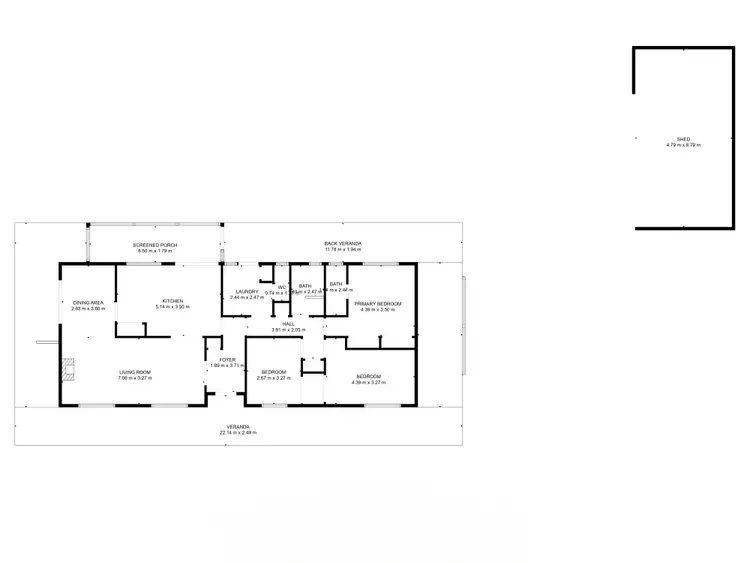 Floorplan of Homely rural property listing, 210 Highlands Road, Seymour VIC 3660
