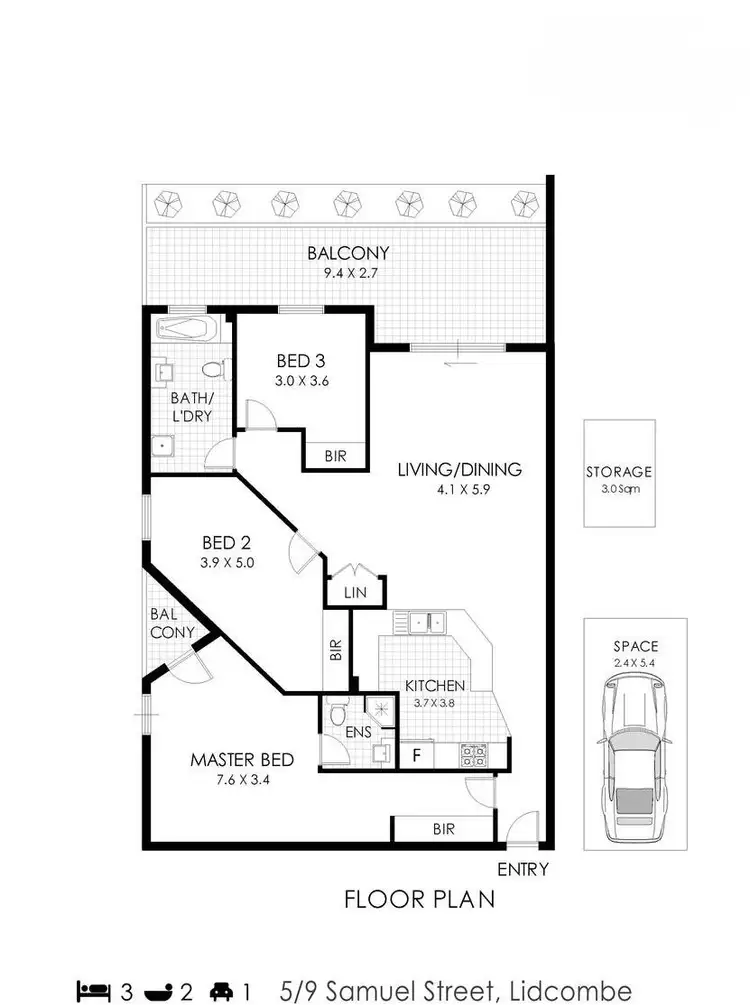 Floorplan of Homely unit listing, 5/9-11 Samuel Street,, Lidcombe NSW 2141