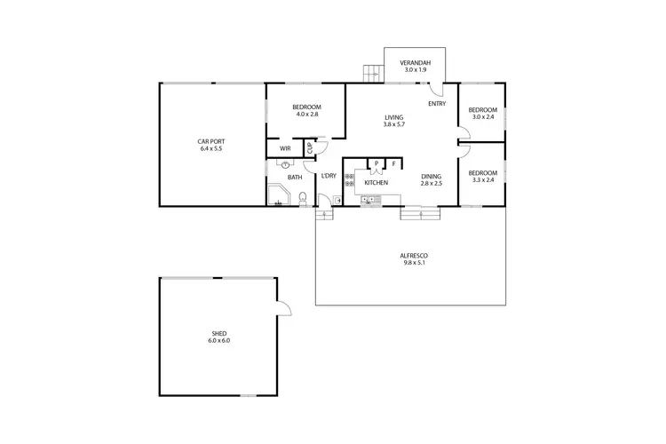 Floorplan of Homely house listing, 16 Cunningham Street, Pittsworth QLD 4356