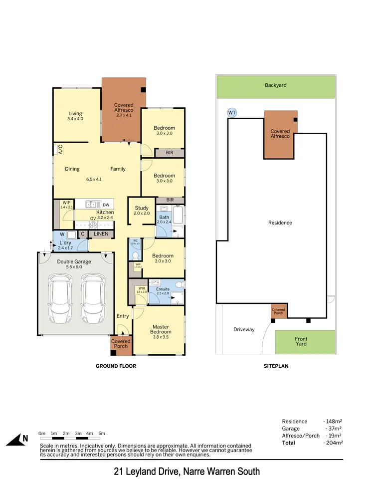 Floorplan of Homely house listing, 21 Leyland Drive, Narre Warren South VIC 3805