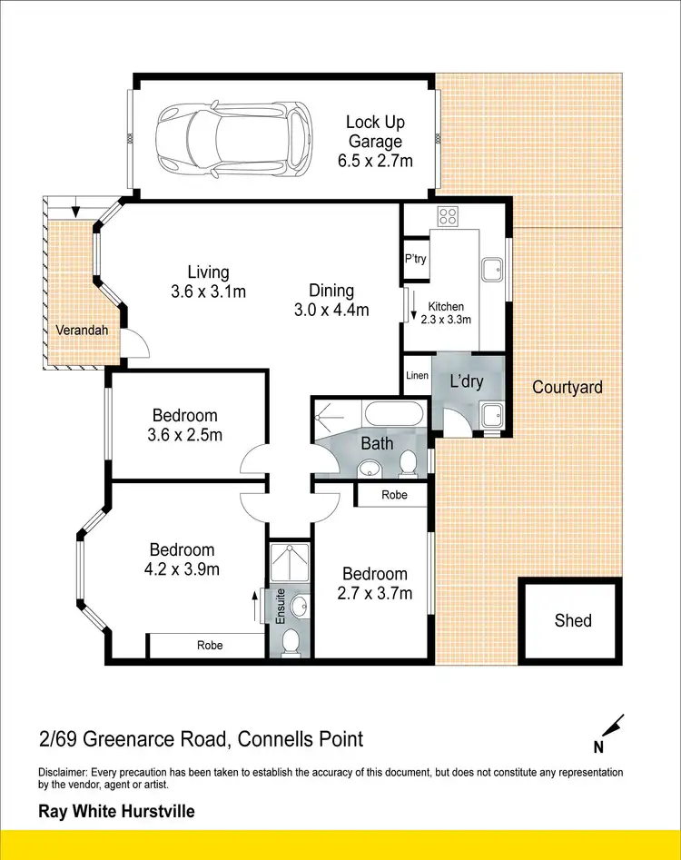 Floorplan of Homely villa listing, 2/69 Greenacre Road, Connells Point NSW 2221