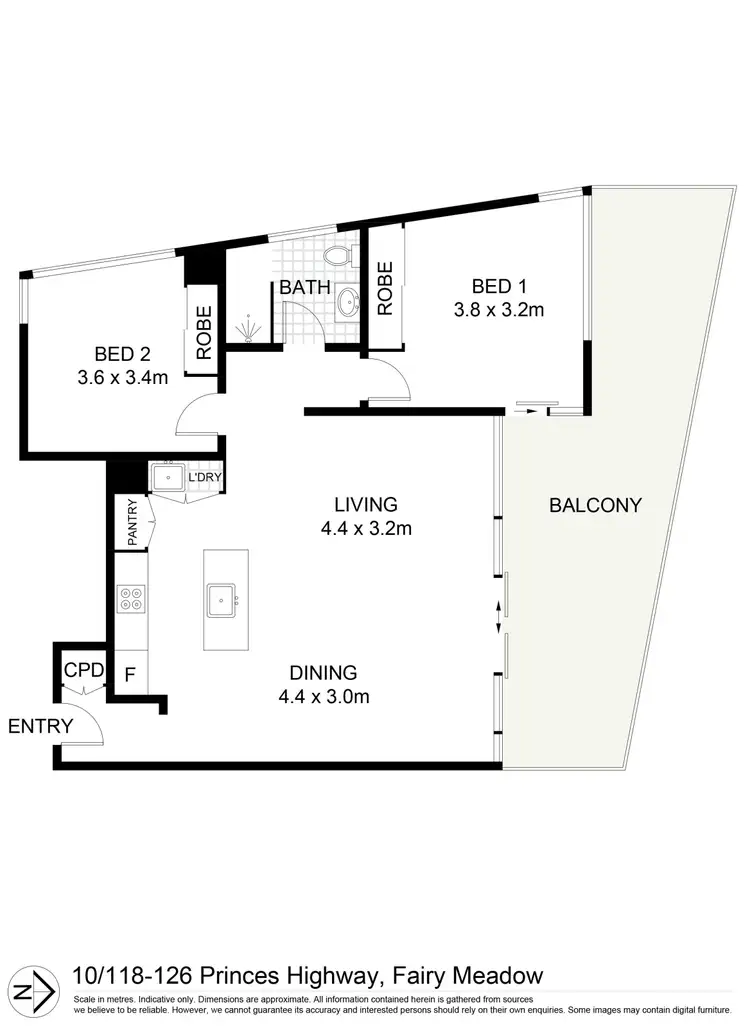 Floorplan of Homely apartment listing, 10/118 Princes Highway, Fairy Meadow NSW 2519