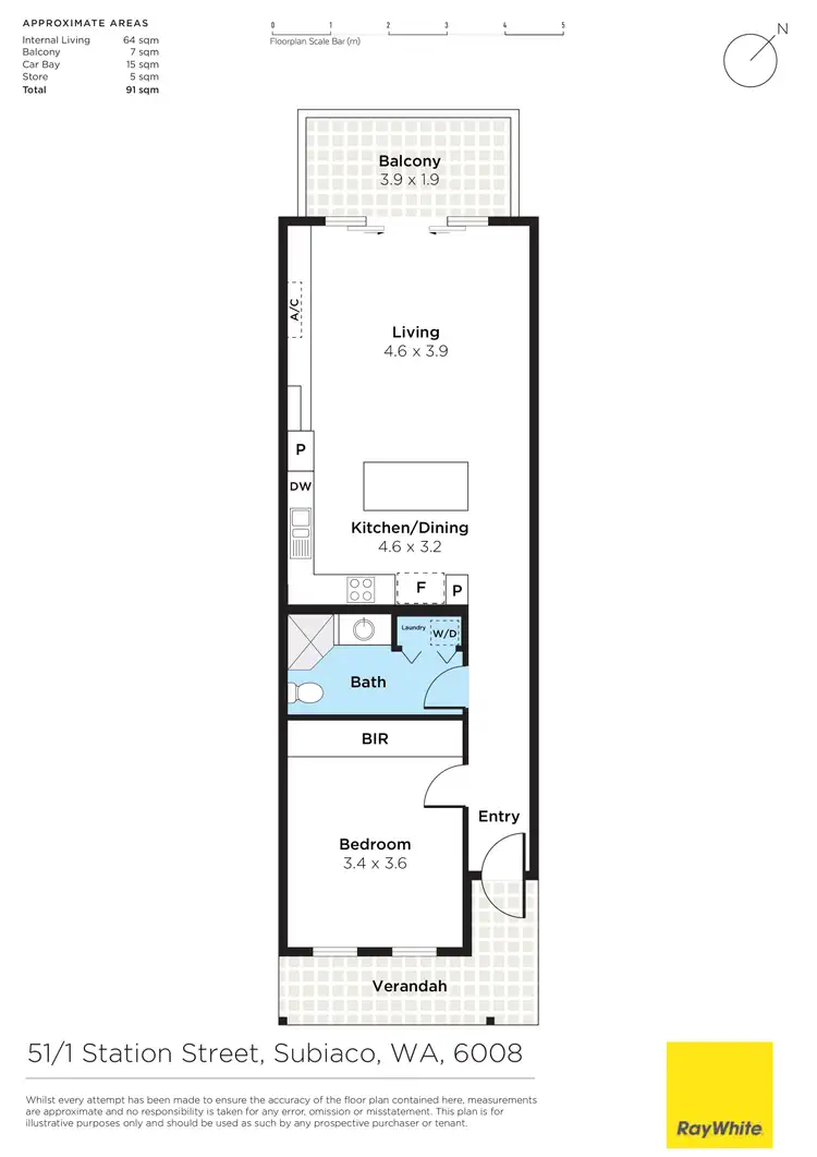 Floorplan of Homely apartment listing, 51/1 Station Street, Subiaco WA 6008