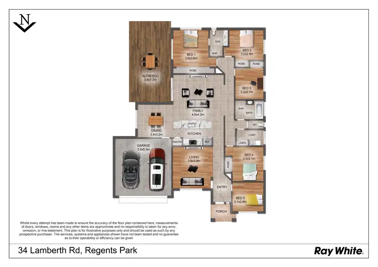 Floorplan of Homely house listing, 34 Lamberth Road, Regents Park QLD 4118