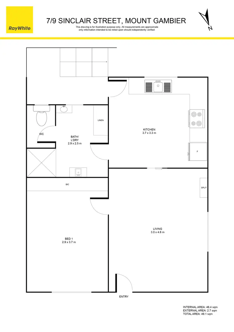 Floorplan of Homely unit listing, 7/9 Sinclair Street, Mount Gambier SA 5290