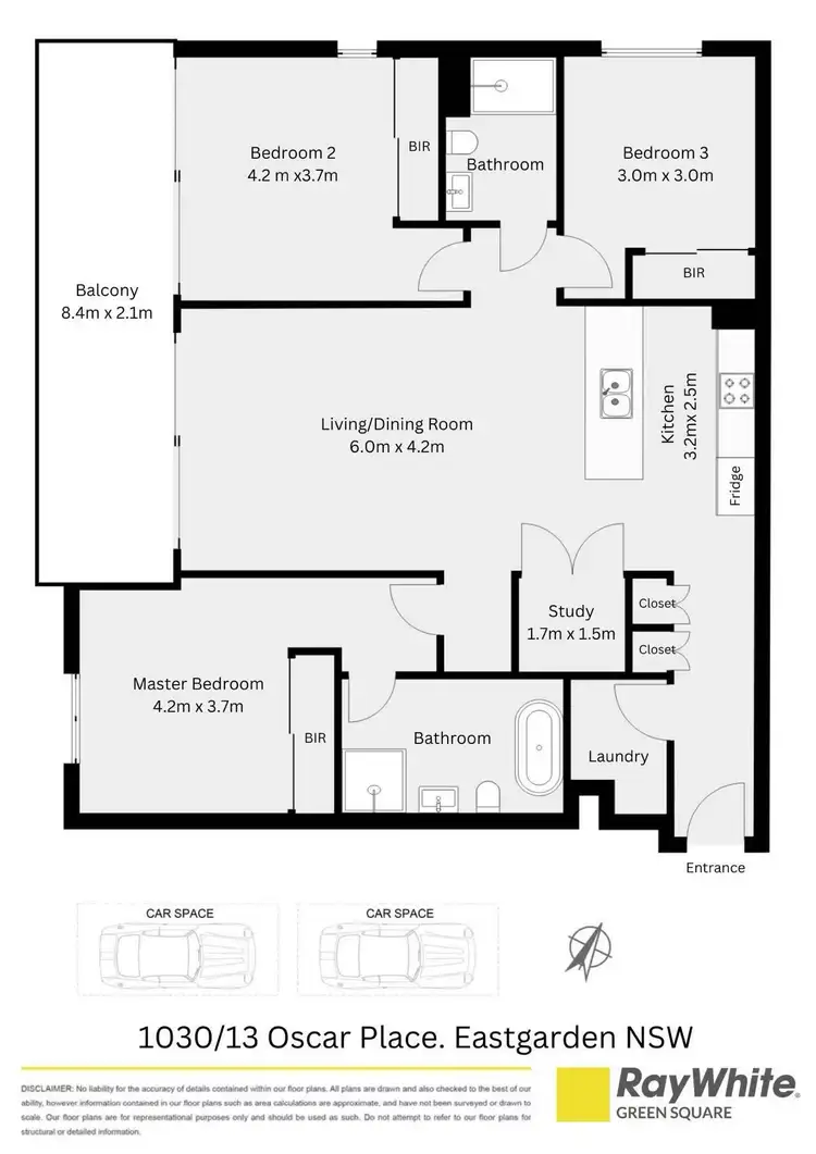Floorplan of Homely apartment listing, 1030/13 Oscar Place, Eastgardens NSW 2036