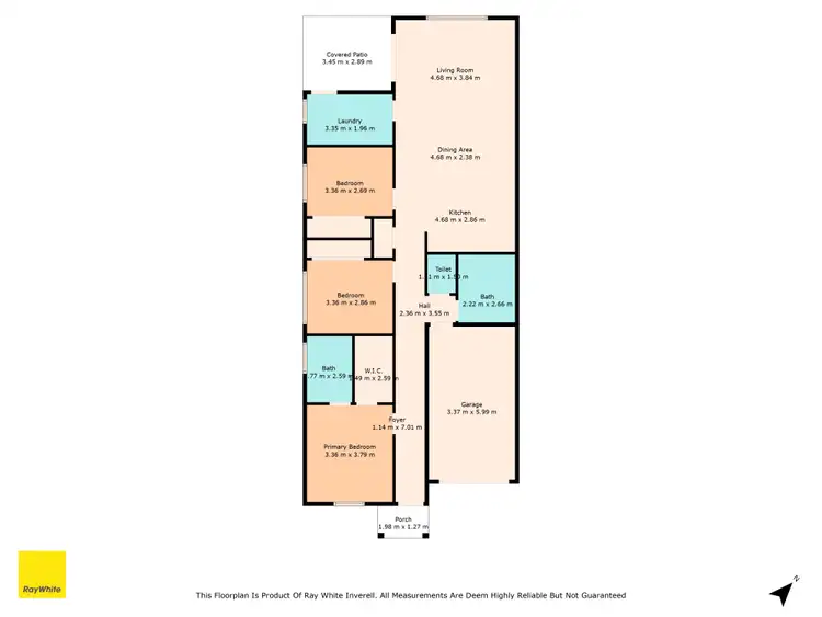 Floorplan of Homely semi-detached listing, 15B Terry Drive, Inverell NSW 2360