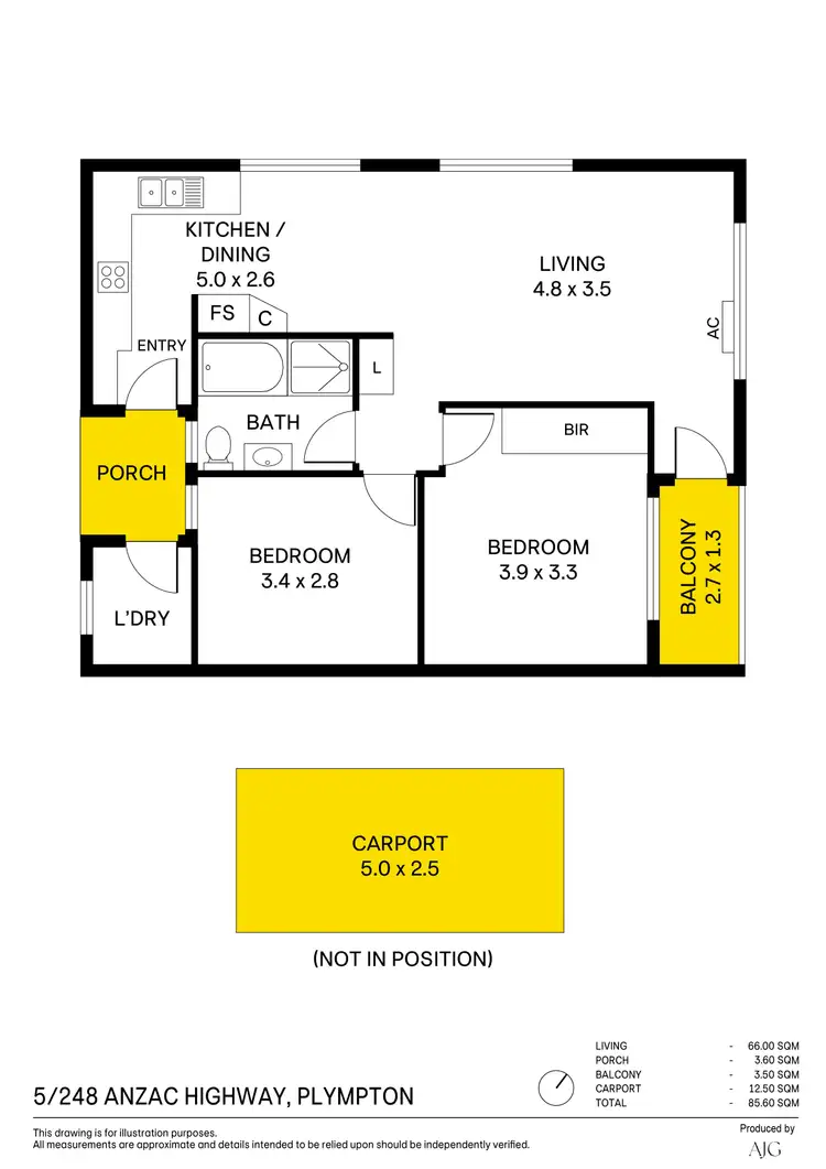 Floorplan of Homely apartment listing, 5/248 Anzac Highway, Plympton SA 5038